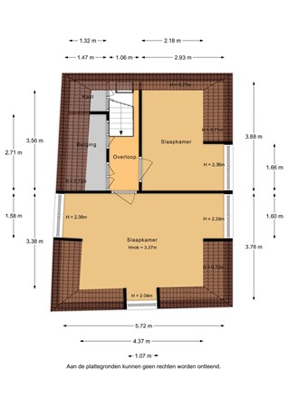 Floorplan - Dorpstraat 45, 3461 CP Linschoten